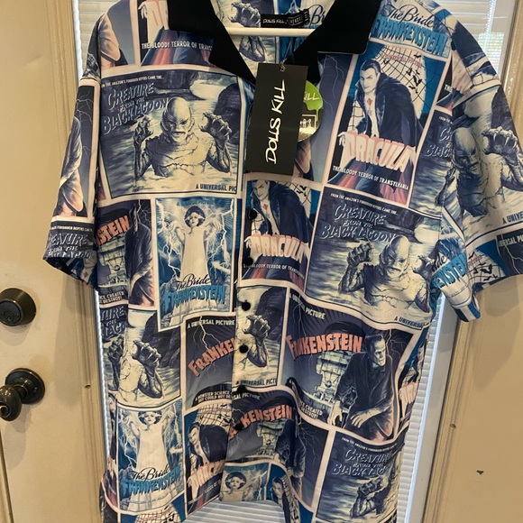SOLD ON POP Dolls Kill X Universal Monsters Shirt button up - Picture 4 of 10